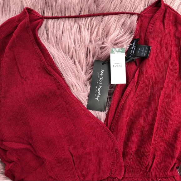 Maroon Romper - Picture 3 of 7